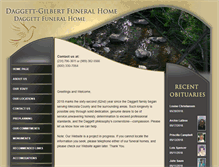 Tablet Screenshot of daggettgilbertfuneralhome.com